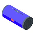 Portable speaker icon, isometric style Royalty Free Stock Photo