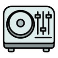 Portable speaker icon, outline style