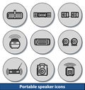 Portable speaker light icons Royalty Free Stock Photo