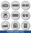 Portable speaker light icons