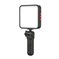 Portable Square LED Video Light with Black Handle and Red Buttons on White Background LED light Royalty Free Stock Photo