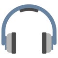 Portable stereo headphones vector illustration