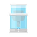 Portable Storage Container For Water With Filter System Flat Vector Illustration