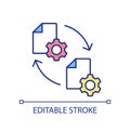 Portable system file RGB color icon Royalty Free Stock Photo
