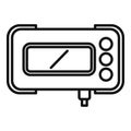 Portable taximeter device icon outline vector. Traffic meter rate