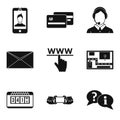 Portable tech icons set, simple style Royalty Free Stock Photo