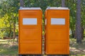 Portable Toilet Cabins Royalty Free Stock Photo