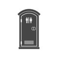 Portable toilet icon, eco toilet concept Royalty Free Stock Photo