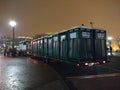 Portable Toilets, Porta-Potties on a Flatbed Truck for the Women`s March, Union Station, Washington, DC, USA