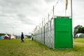 Portable toilets at Womad Festival