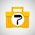 Portable tool box paint roller Royalty Free Stock Photo