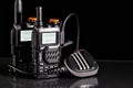 Portable two-way radios with microphone Royalty Free Stock Photo