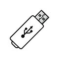 Portable USB Data Storage Device. This graphic depicts a compact flash me Royalty Free Stock Photo