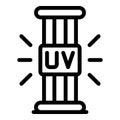 Portable uv lamp icon, outline style Royalty Free Stock Photo