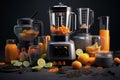 Portable and versatile food processors with multip