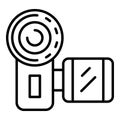 Portable video camera icon, outline style Royalty Free Stock Photo