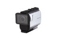 Portable video camera on a white background. Royalty Free Stock Photo