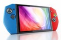 Portable video game console isolated on white background. 3D illustration Royalty Free Stock Photo