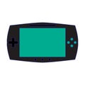 Portable videogame console blue lines