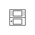 Portable videogame console outline icon