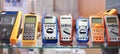 Portable voltmeters in store Royalty Free Stock Photo