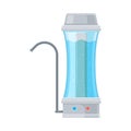 Portable Water Filter For Purification Flat Vector Illustration