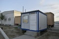 Portacabin house for labours portacabin. Portable house and office cabins.Porta cabin. Small Portable houses Royalty Free Stock Photo