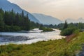 Portage Glacier River Chugach Mountains, Alaska landscape photography. Royalty Free Stock Photo