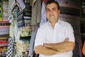 Portait of a fabric store owner