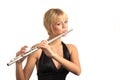 Portait of a flautist Royalty Free Stock Photo