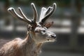 Portait of a male sika deer