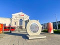 Portal art instalation next to train station, Vilnius, Lithuania