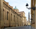 Portal of the Baptist of Baptistery of Parma Royalty Free Stock Photo