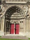 Portal of the cathedral Notre-Dame of Bayeux in Normandy in France.