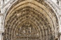 Portal of Cathedral of Our Lady of Chartres (CathÃ Royalty Free Stock Photo