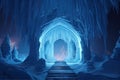 Portal ice fantasy dream. Generate Ai Royalty Free Stock Photo