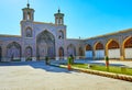 The portal with minarets of Nasir Ol-Molk mosque, Shiraz, Iran