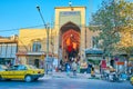 The portal of Kashan Grand Bazaar, Iran