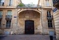 View of the historic door of Bordeaux building, France