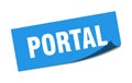 portal sticker. portal square sign. portal