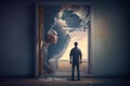 portal to another world, ai generative Royalty Free Stock Photo