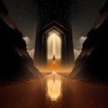 portal to another world, golden glow