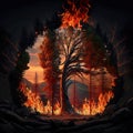 Portal to the dimension of burning forests