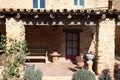 Portal to the Past: Exploring the Porch of a Traditional Catalan Masia Royalty Free Stock Photo