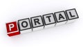 Portal word block on white Royalty Free Stock Photo