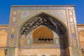 Portal (Iwan) of Khan Madrasa religious school in Shiraz, Ira
