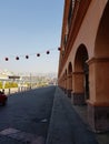 portals in the Centre of the city of Toluca and Plaza Gonzalez Arratia Royalty Free Stock Photo