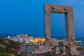 Portara in Chora town, Naxos island, Cyclades, Aegean, Greece