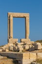 Portara gate, Naxos, Greece Royalty Free Stock Photo