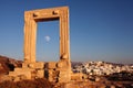 Portara gate in Naxos Greece.